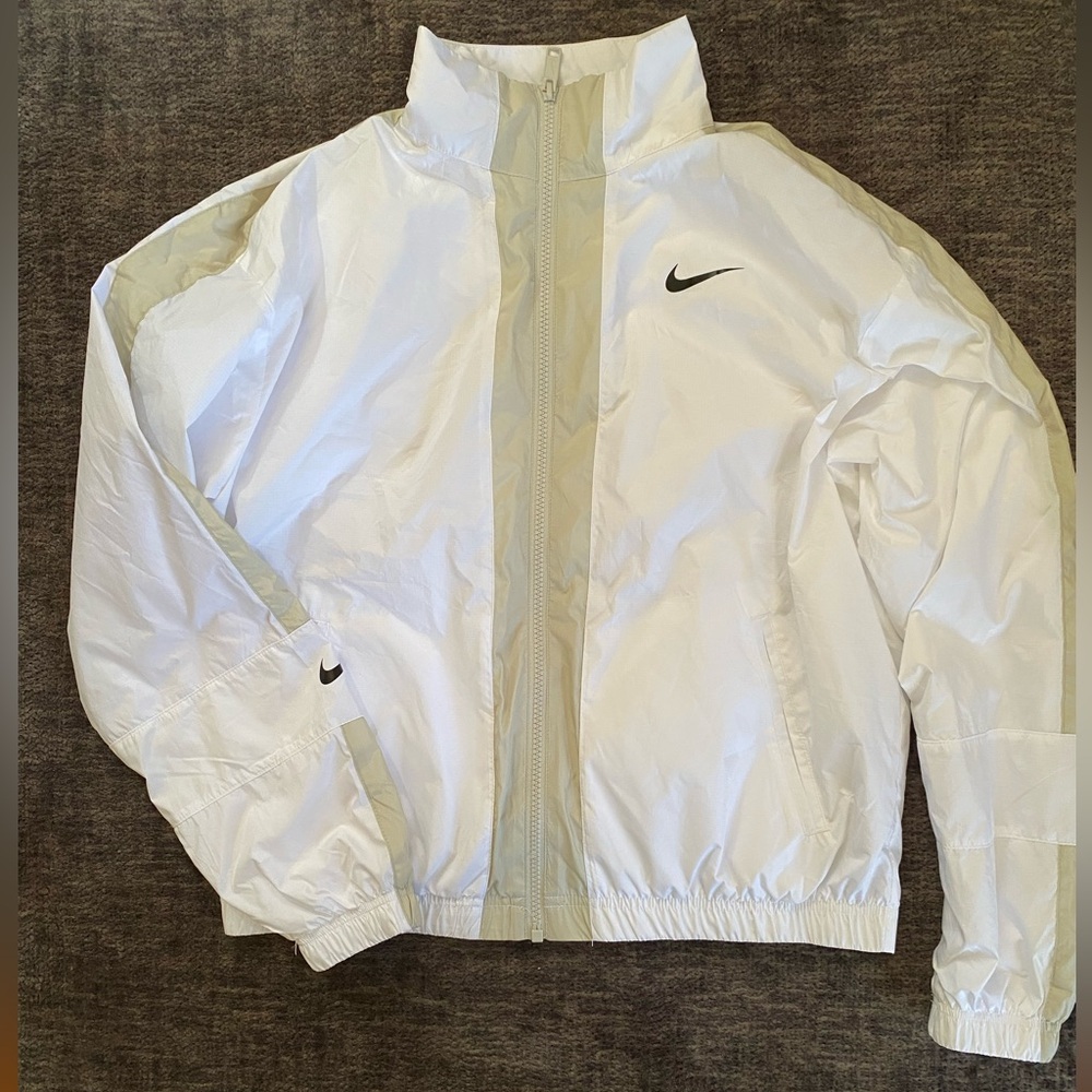 Nike White Mesh Lined Jacket